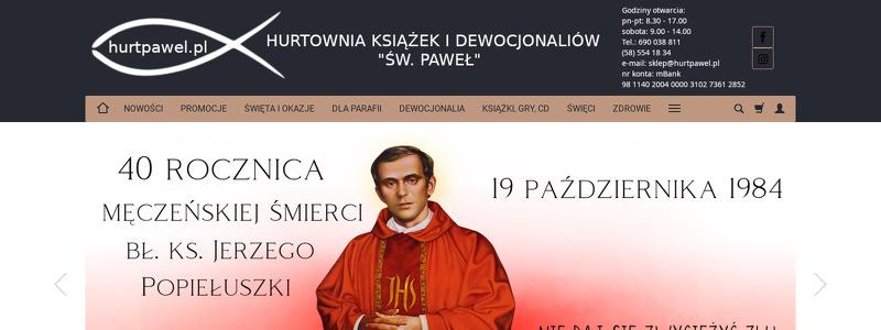 HURTOWNIA KSIĄŻEK I DEWOCJONALIÓW ŚW. PAWEŁ