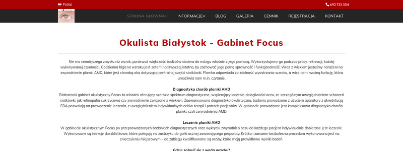 GABINET OKULISTYCZNY FOCUS