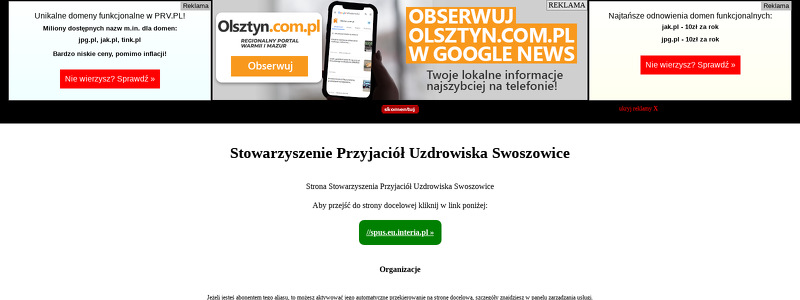 STOWARZYSZENIE PRZYJACIÓŁ UZDROWISKA SWOSZOWICE