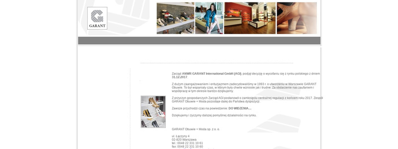 GARANT OBUWIE + MODA SP Z O O