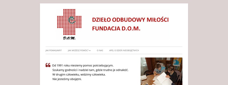 DZIEŁO ODBUDOWY MIŁOŚCI FUNDACJA D O M