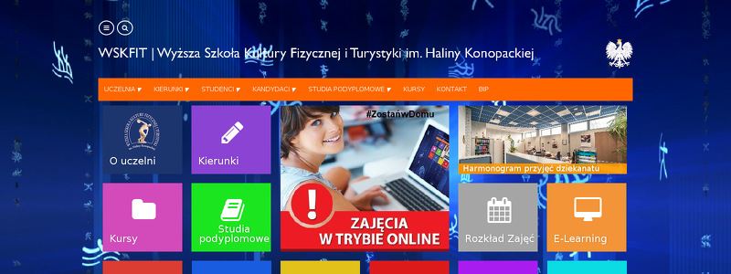 WYŻSZA SZKOŁA KULTURY FIZYCZNEJ I TURYSTYKI  IM. HALINY KONOPACKIEJ