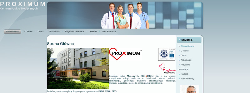 NIEPUBLICZNY ZAKŁAD OPIEKI ZDROWOTNEJ CENTRUM USŁUG MEDYCZNYCH PROXIMUM SP Z O O